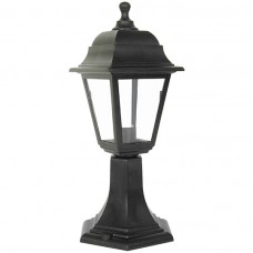 Φωτιστικό Φανάρι Κολωνάκι με ντουί E27 42cm Polycarbonate Μαύρο IP44 96514MF/BL